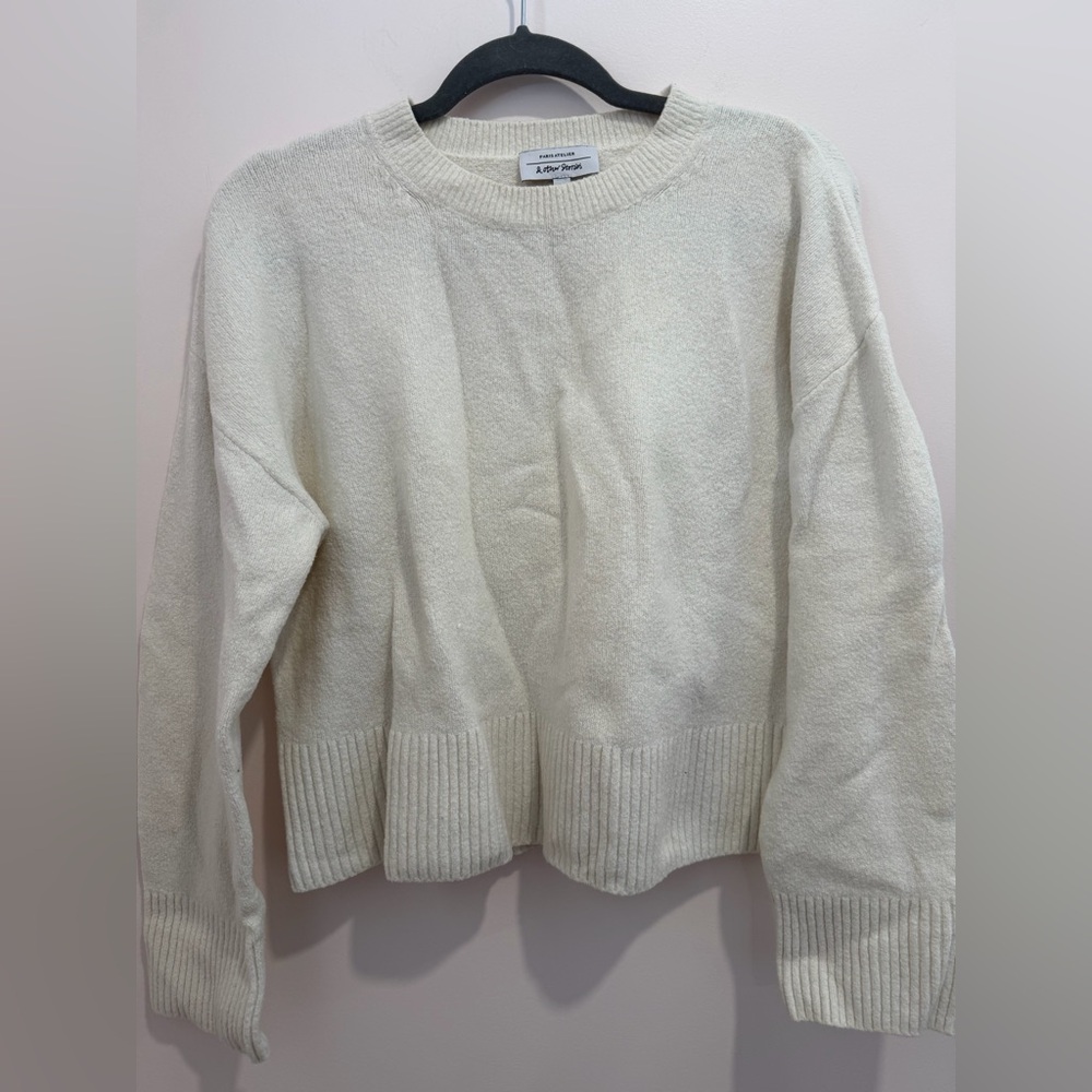 & Other Stories Relaxed Fit Knitted Sweater, White - Size Medium